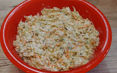 Not So Traditional Coleslaw with Rustlin’ Rob’s German Stone Ground Mustard