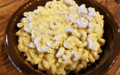 Plant based Green Chile Mac N Cheese with Rustlin’ Rob’s Rattlesnake Bite
