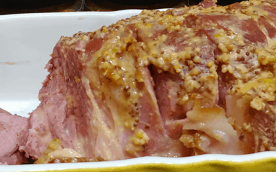 Slow Cooker Honey Mustard Ham with Rustlin’ Rob’s Raspberry Honey Mustard