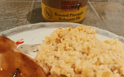 Roasted Pineapple & Habanero Rice with Rustlin’ Rob’s Roasted Pineapple and Habanero Dip