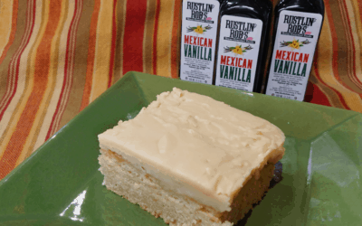 Vanilla Texas Sheet Cake with Rustlin’ Rob’s Mexican Vanilla