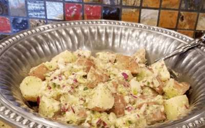 Warm German Potato Salad with Rustlin’ Rob’s German Stone Ground Mustard