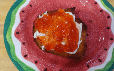 Pound Cake with Rustlin’ Rob’s Peach Habanero Jam