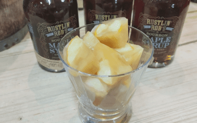 Ginger Lemon Maple Ice Cubes with Rustlin’ Rob’s Dark Robust Maple Syrup