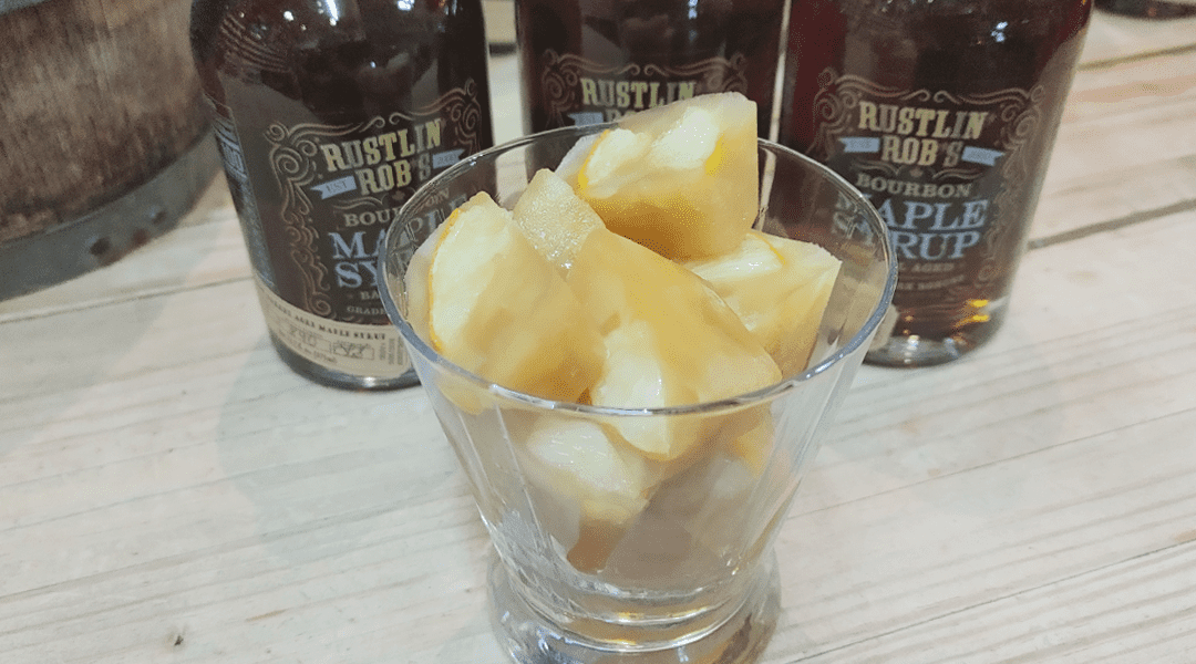 Bourbon Maple Lemon Ginger Ice Cubes SIZED