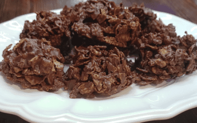 Chocolate Peanut Butter Corn Flakes Clusters with Rustlin’ Rob’s Chocolate Peanut Butter