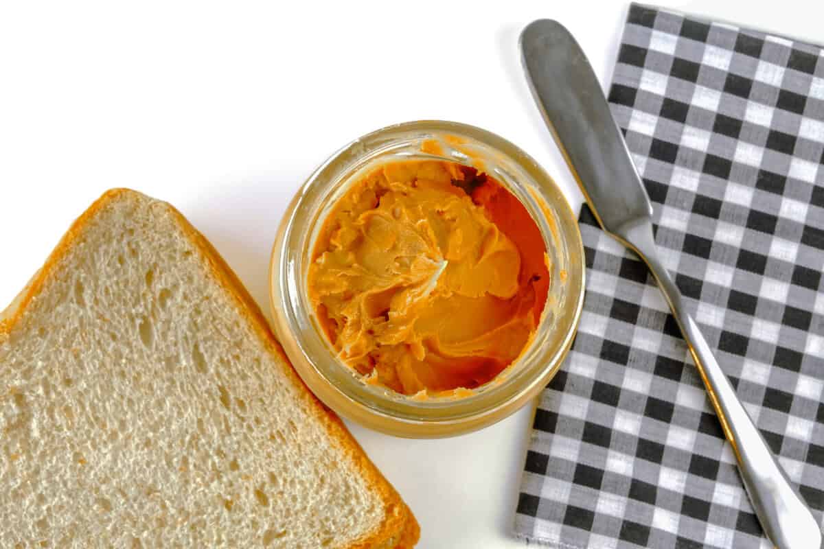 peanut butter and bread for breakfast