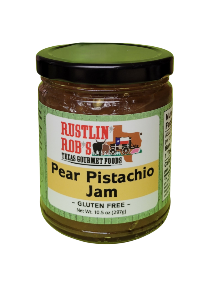 Rustlin Pear Pistachio Jam • Rustlin' Rob's Gourmet Texas Foods